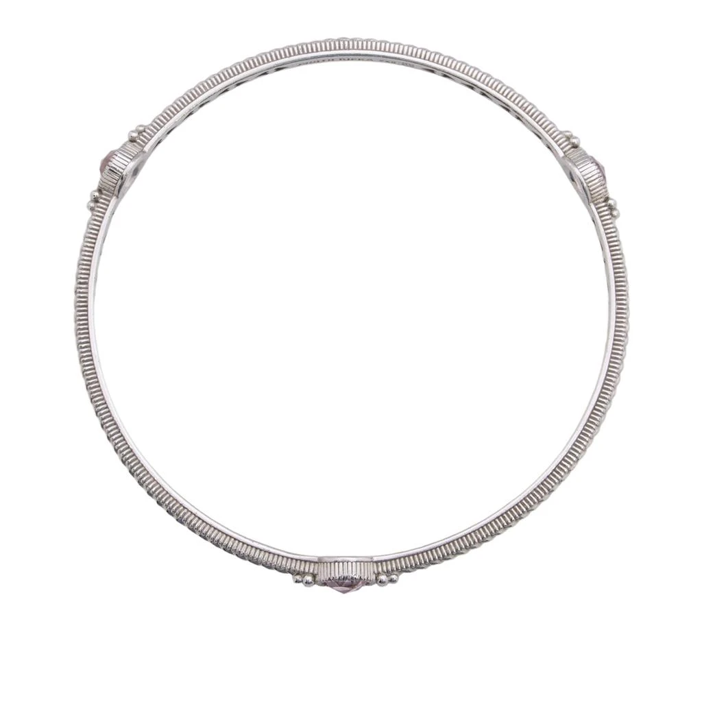 Judith Ripka Sterling Silver Crystal Station Bracelet 2