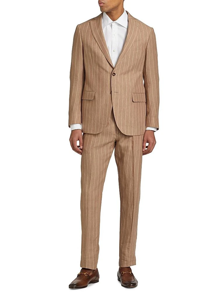Saks Fifth Avenue COLLECTION Pinstriped Linen Suit 3