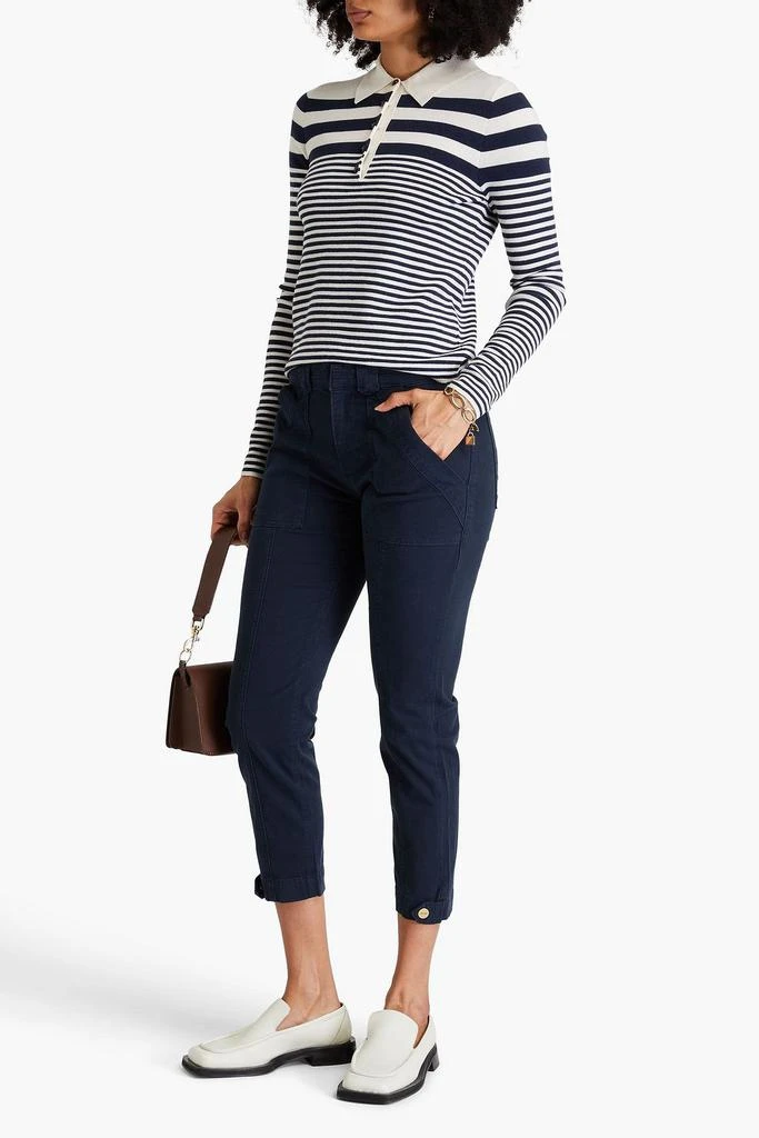FRAME Cropped stretch-cotton twill slim-leg pants 2