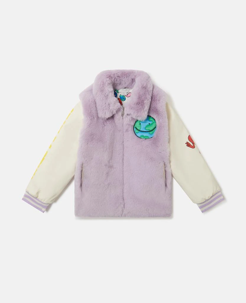 Stella McCartney Stella McCartney - Earth Friends Graphic Plush Teddy Jacket, , Size: 2