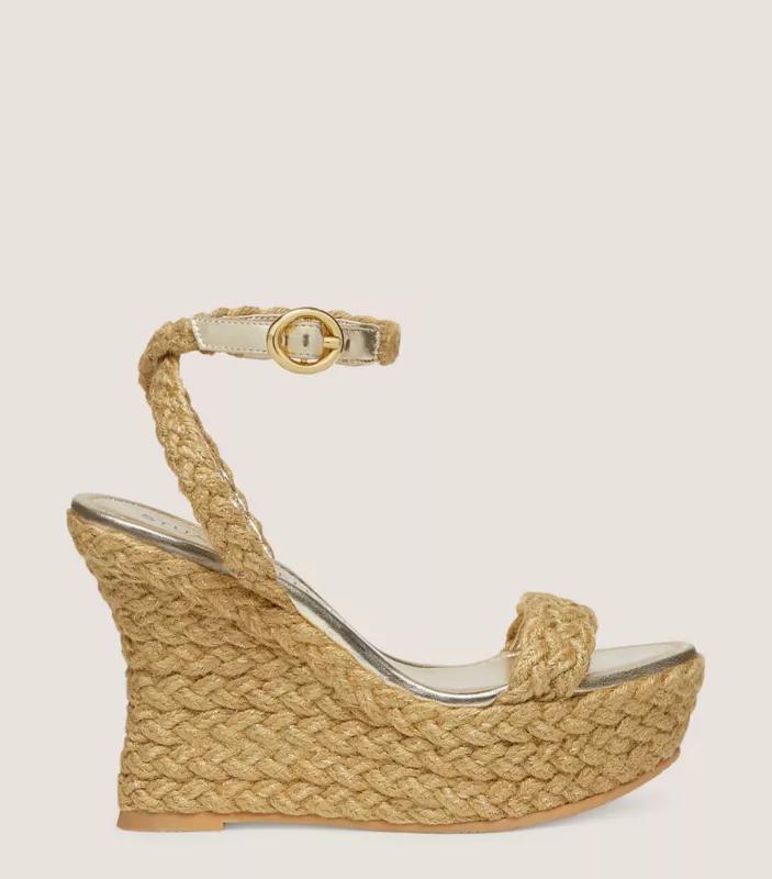 Stuart Weitzman BRAIDA STRAP ESPADRILLE WEDGE