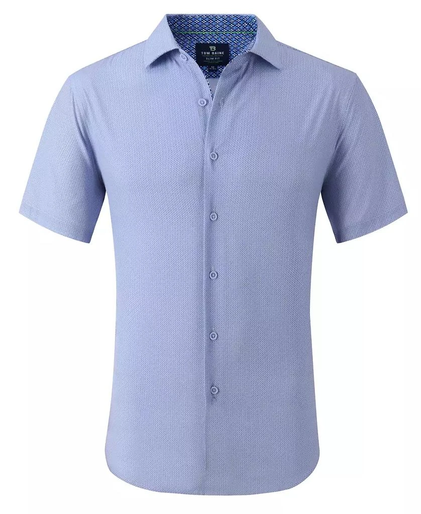 Tom Baine Men's Slim Fit Short Sleeve Performance Button Down Dress Shirt 1