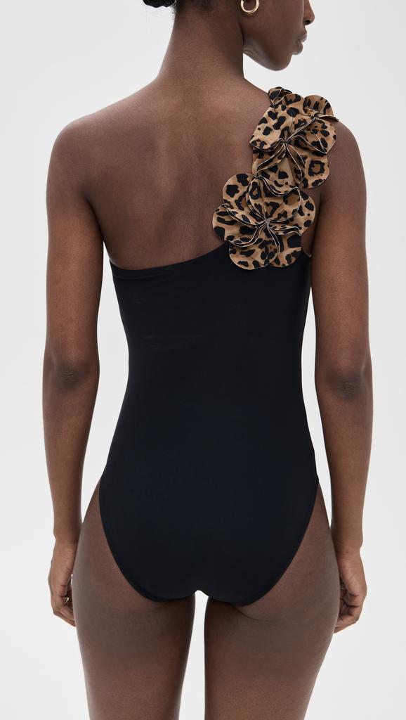 Karla Colletto Izzy One Shoulder One Piece with Shelf Bra