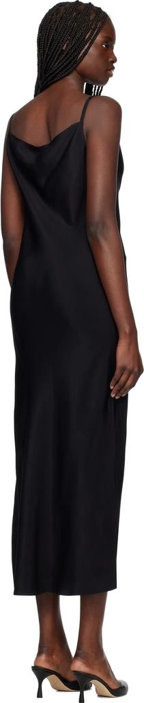 Recto Black Drapery Neckline Slip Midi Dress 3