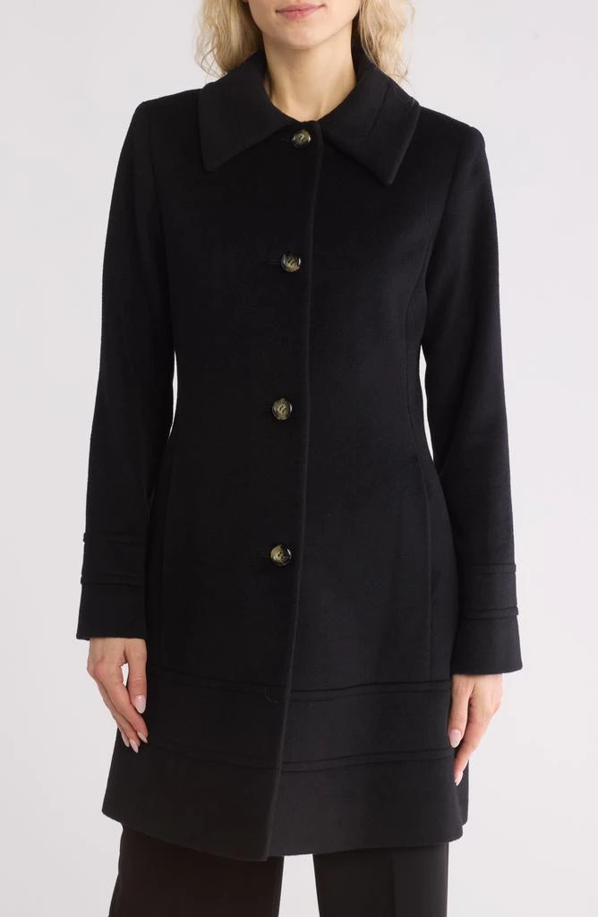 Fleurette Wool Blend Fit & Flare Coat 1