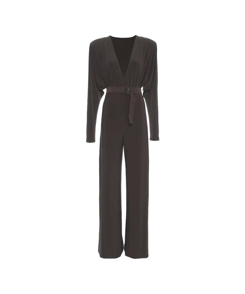Norma Kamali Norma Kamali Long-Sleeve V-Neck Jumpsuit 1