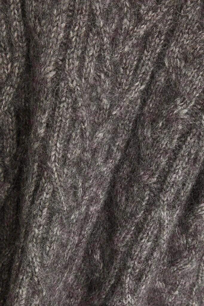 Nili Lotan Cable-knit alpaca, cotton and wool-blend turtleneck sweater 4