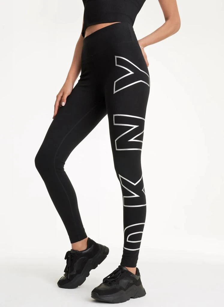 DKNY HIGH WAIST 7/8 EXPLODED LOGO LEGGINGS 1