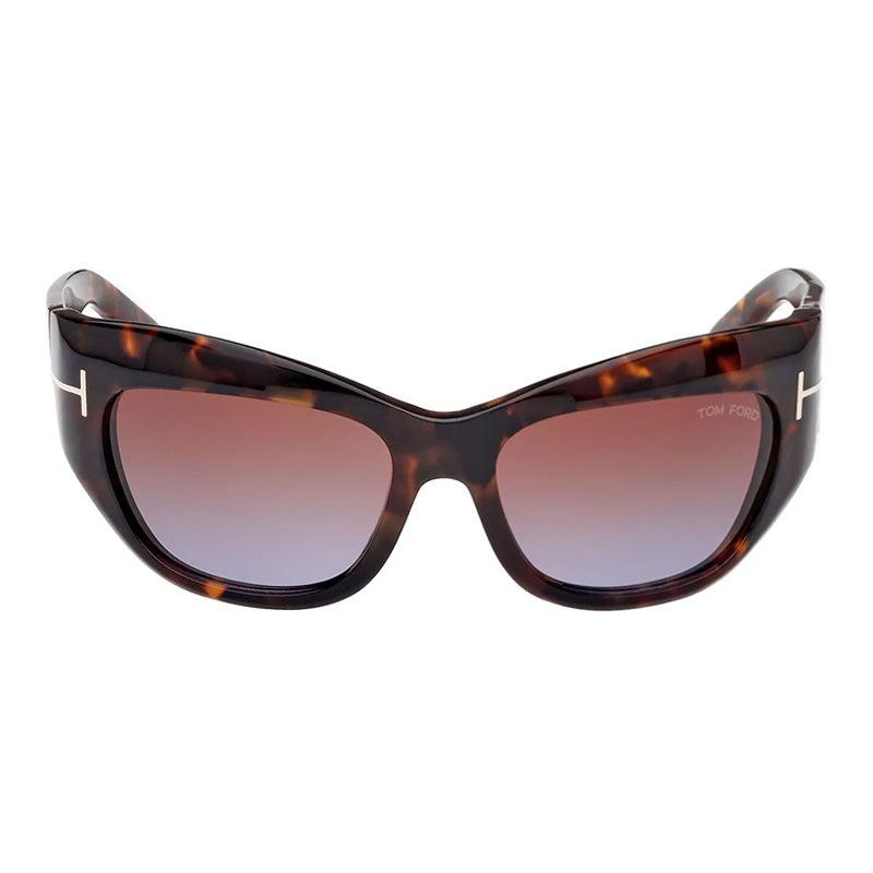 Tom Ford Tom Ford Cat Eye Full Rim, with a Dark Havana frame and Brown Gradient lens.