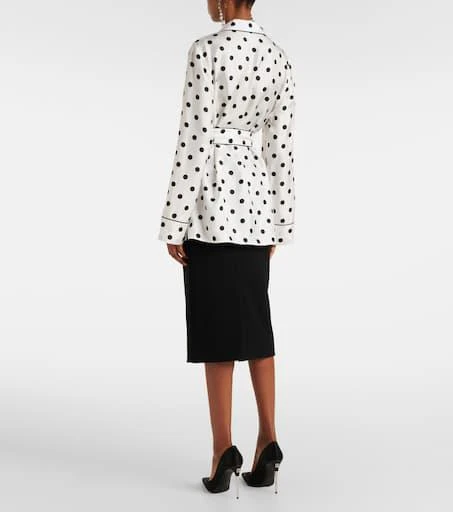 Dolce 
Gabbana Polka-dot silk twill pajama shirt 3