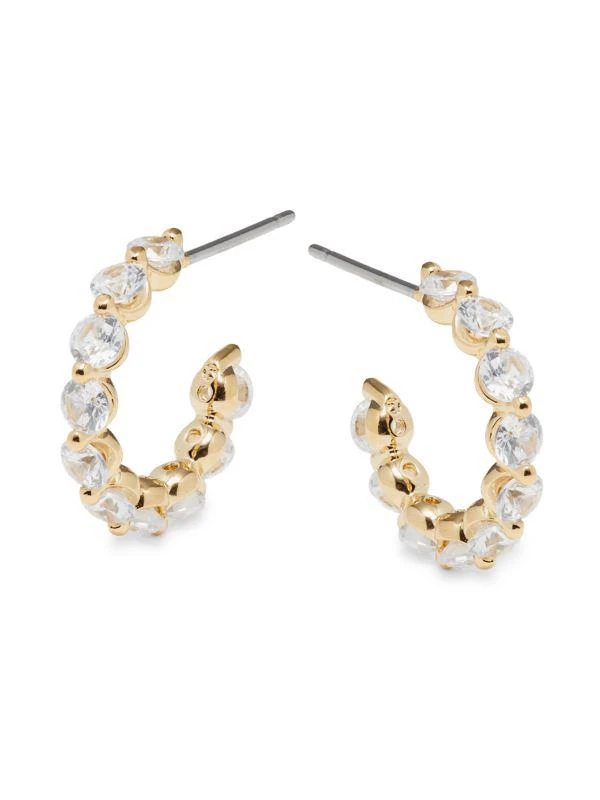 Nadri ​Bare 18K-Gold-Plated Cubic Zirconia Small Hoop Earrings 1