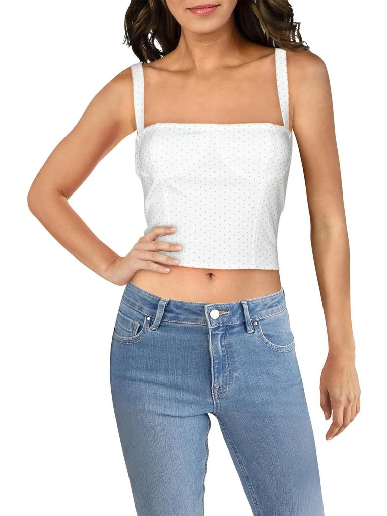 Danielle Bernstein Womens Sweetheart Sleeveless Crop Top 1