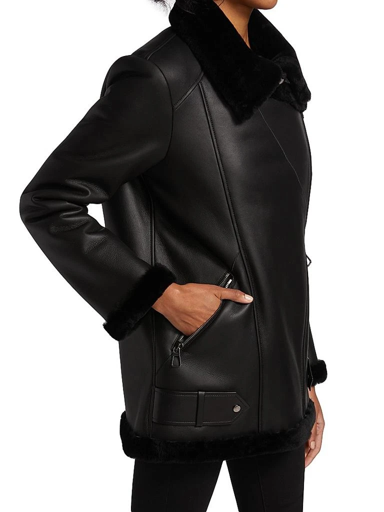 The Fur Salon Shearling Lamb & Nappa Leather Moto Jacket 4