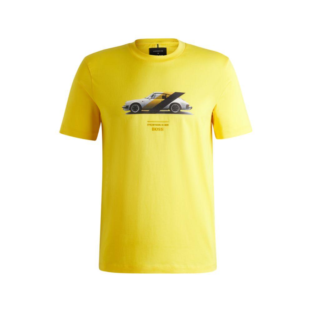 Hugo Boss Porsche x  mercerized-cotton T-shirt with collaborative branding