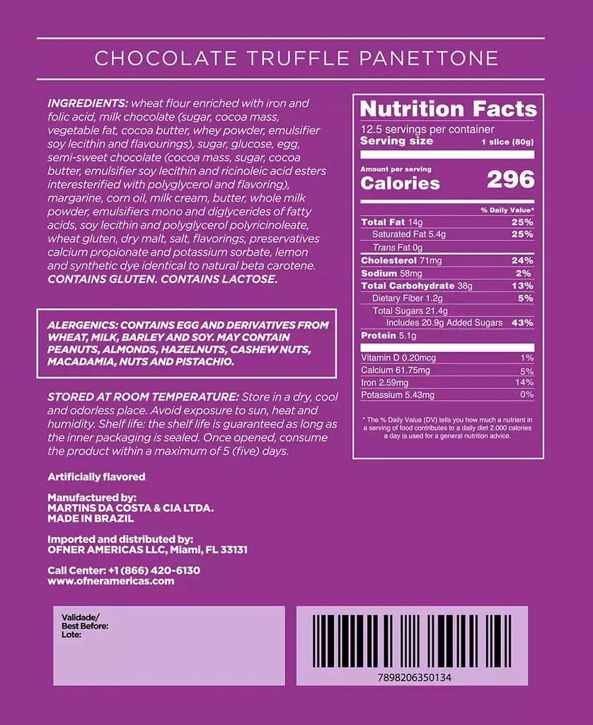 Ofner Panettone Chocolate Truffle Cake, 35.27 oz 4