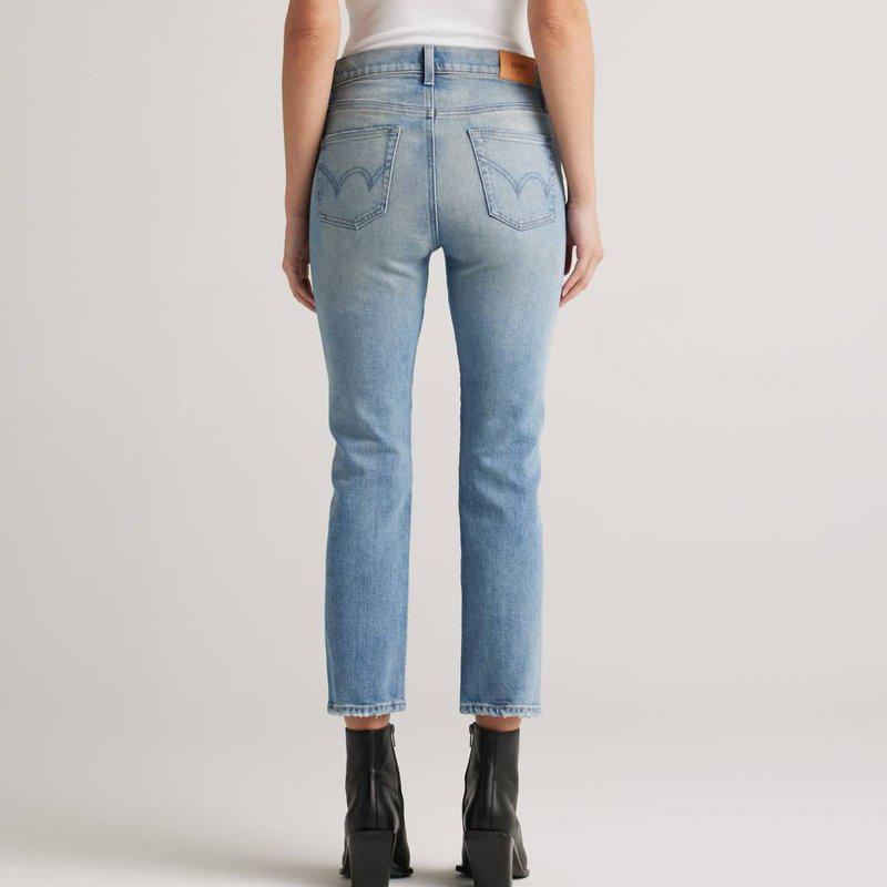 Edwin Elin Mid Rise Straight Leg Jean Solar Ray