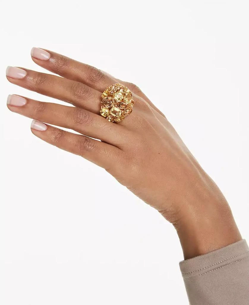 Swarovski Gema Yellow Gold-Tone Plated Cocktail Ring 6