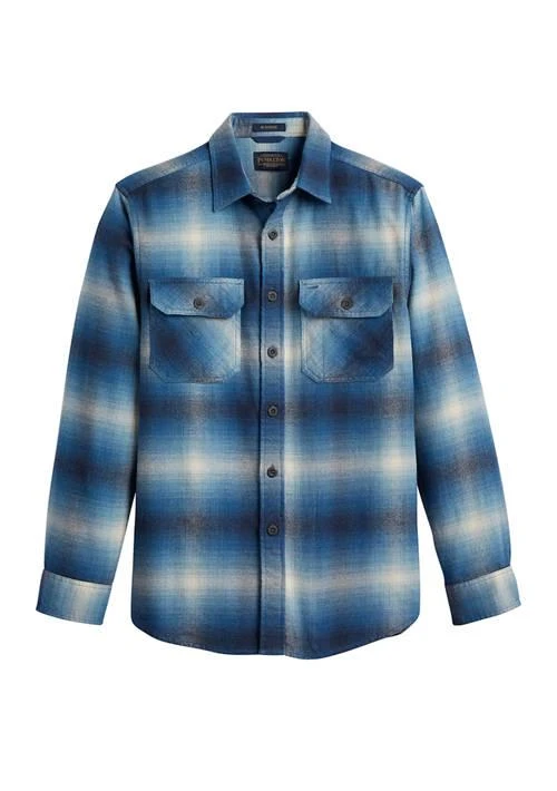 Pendleton Mens Plaid Burnside Double Brushed Flannel Shirt 1