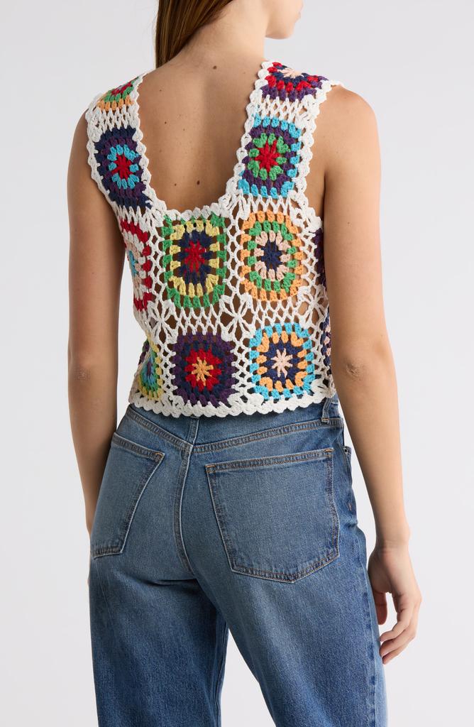 Cotton Emporium Crocheted Patch Tank