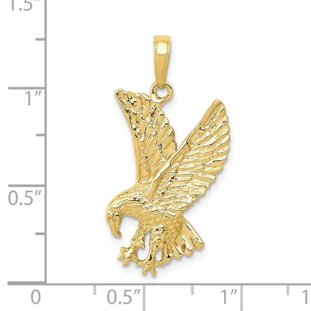 Diamond2Deal 10k Yellow Gold Eagle Charm Pendant 3