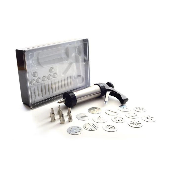 Norpro Stainless Steel Cookie and Icing Press with Storage Case, Black 1