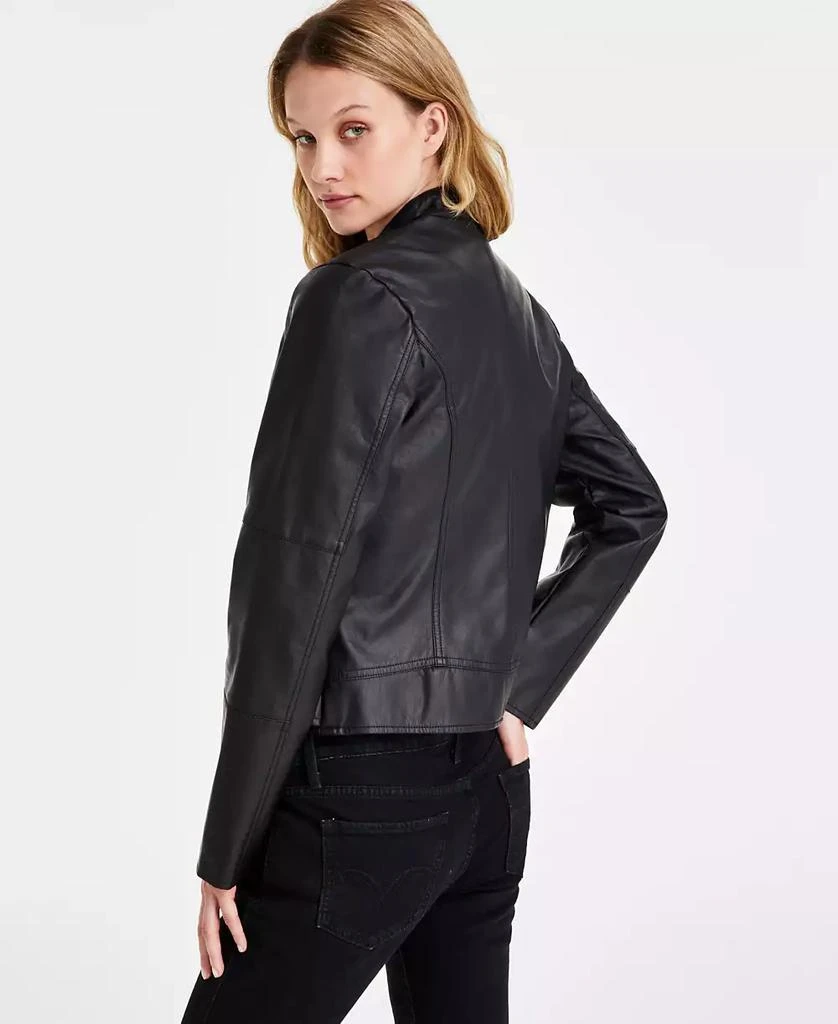 Maralyn & Me Juniors'Faux-Leather Zip-Front Jacket 2