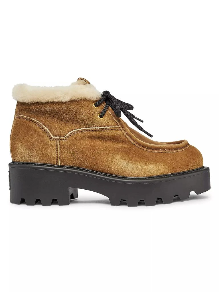Miu Miu Shearling Wallaby Leather Booties 1