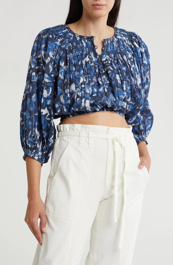 Joie May Floral Cropped Blouse 1