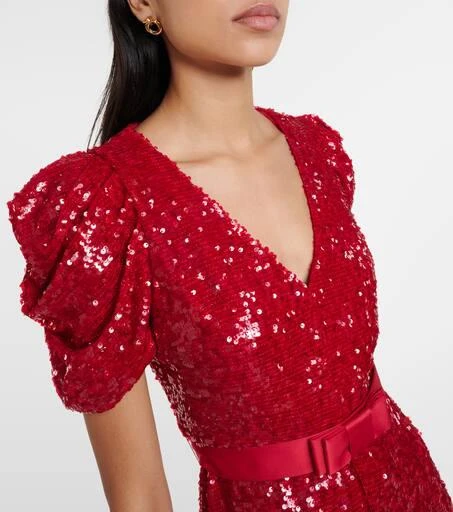 Erdem Asymmetric sequined midi dress 4