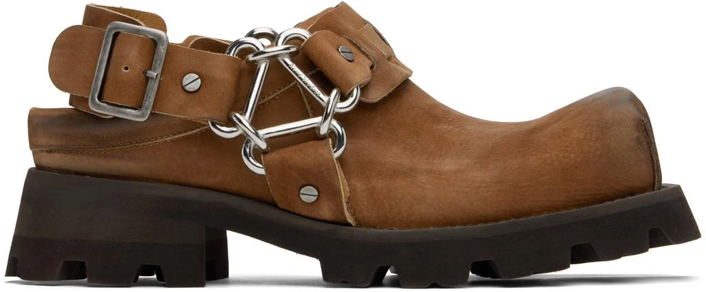 Acne Studios Brown Leather Buckle Mules 1