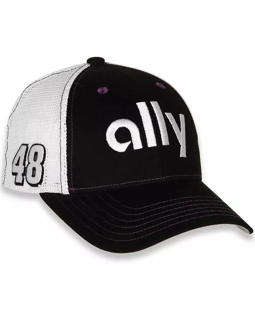 Fanatics Men's Hendrick Motorsports Team Collection Black, White Alex Bowman Ally Sponsor Adjustable Trucker Hat 1