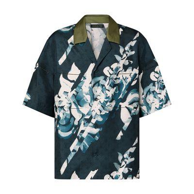 Louis Vuitton Monogram Printed Short-Sleeved Silk Shirt