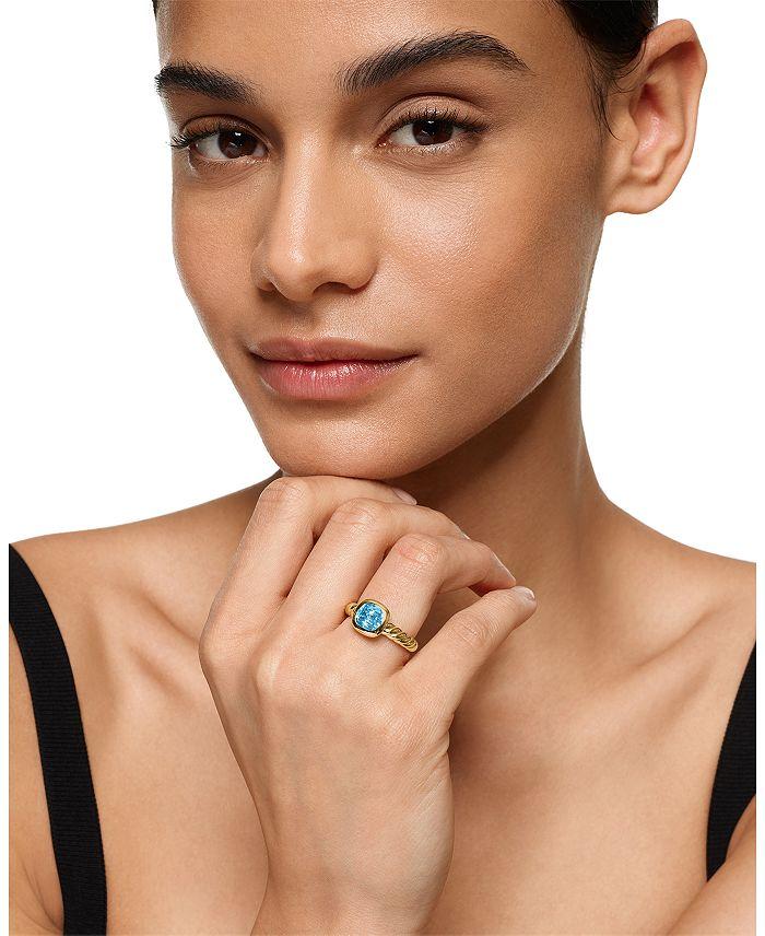 David Yurman DY Mercer Stone Ring in 18K Yellow Gold, 7mm