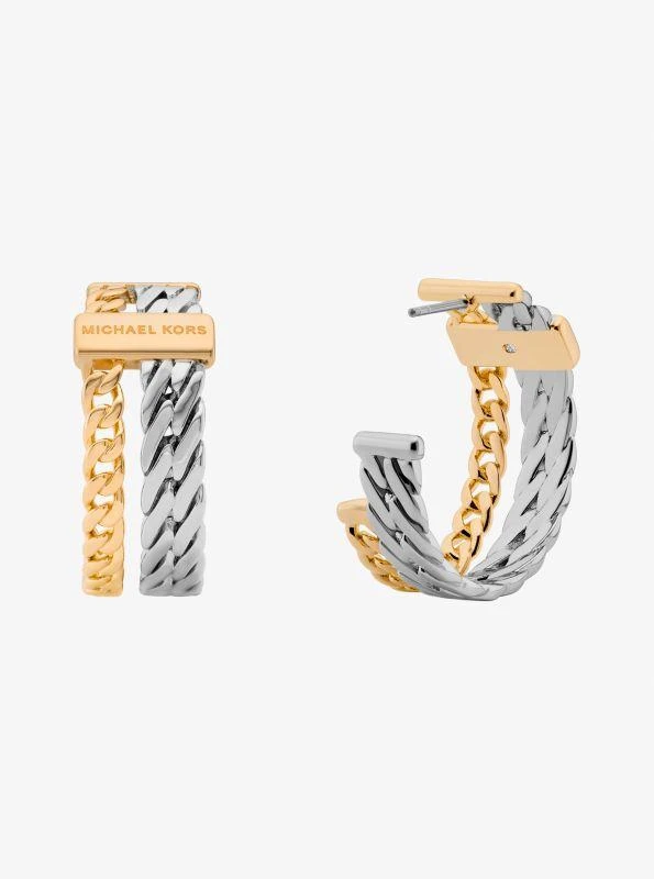 Michael Kors Double Layered Hoop Earrings 2