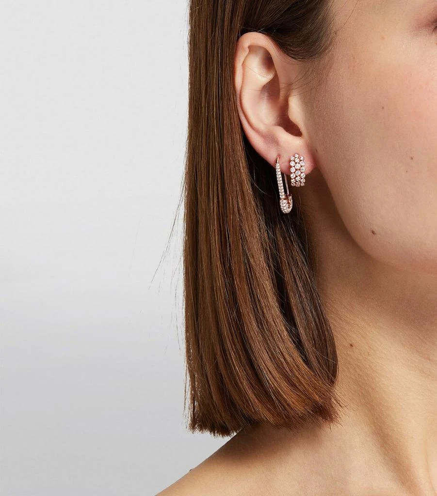 Anita Ko Rose Gold and Diamond Safety Pin Single Right Earring 4