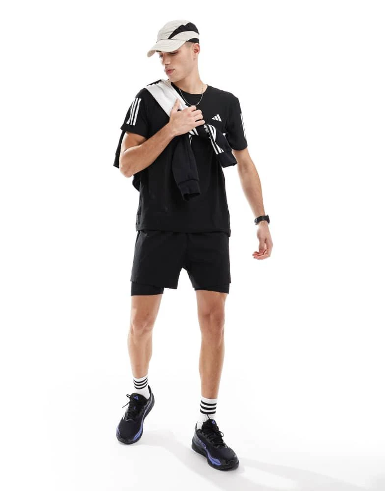 Adidas adidas Running Own the Run climacool 2-in-1 shorts in black 3
