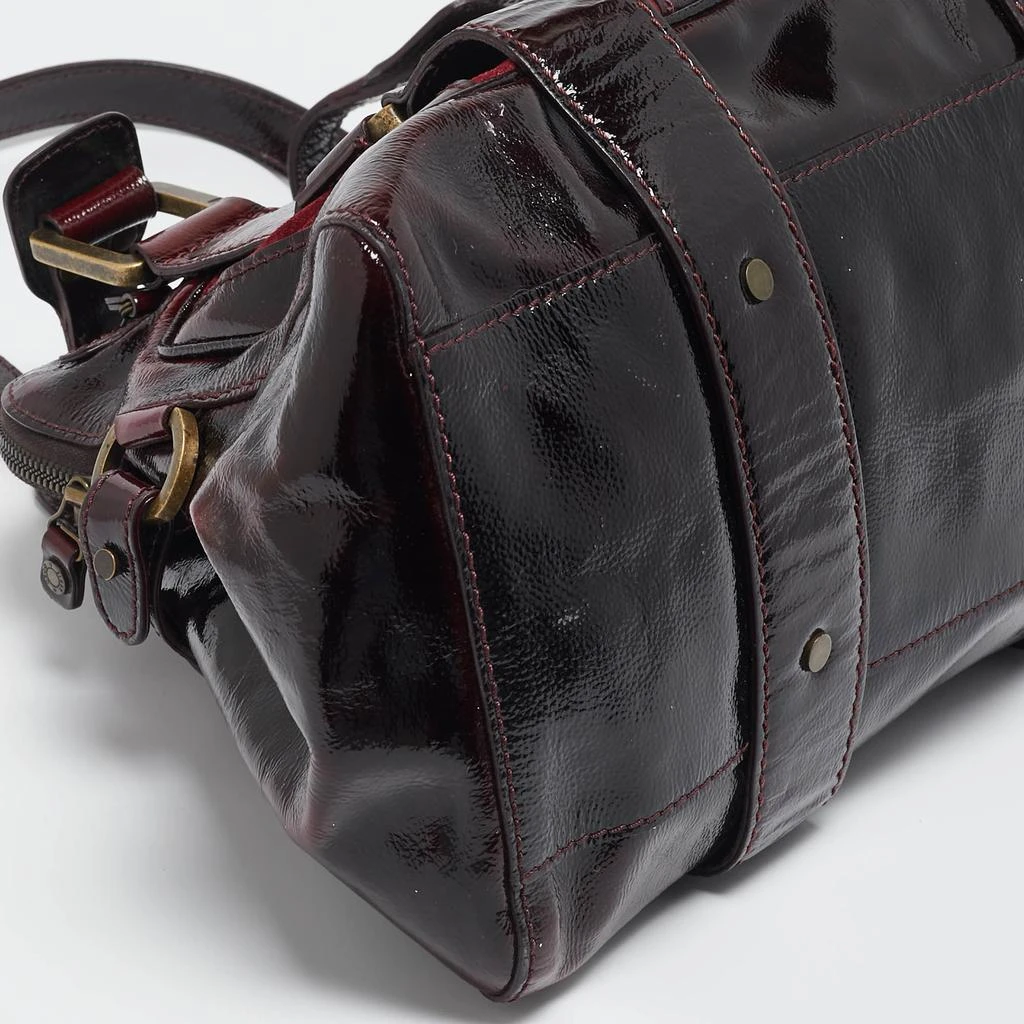 Jimmy Choo Jimmy Choo Burgundy Patent Leather and Suede Malena Satchel 14