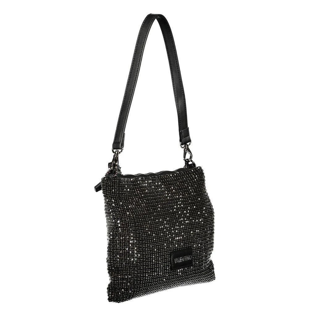 Mario Valentino Black Polyester Women Handbag with Rhinestone Details 3