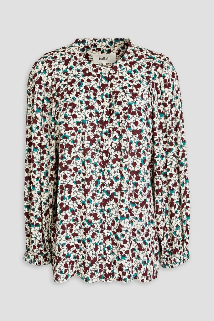 ba&sh Ezra printed crepe blouse 1