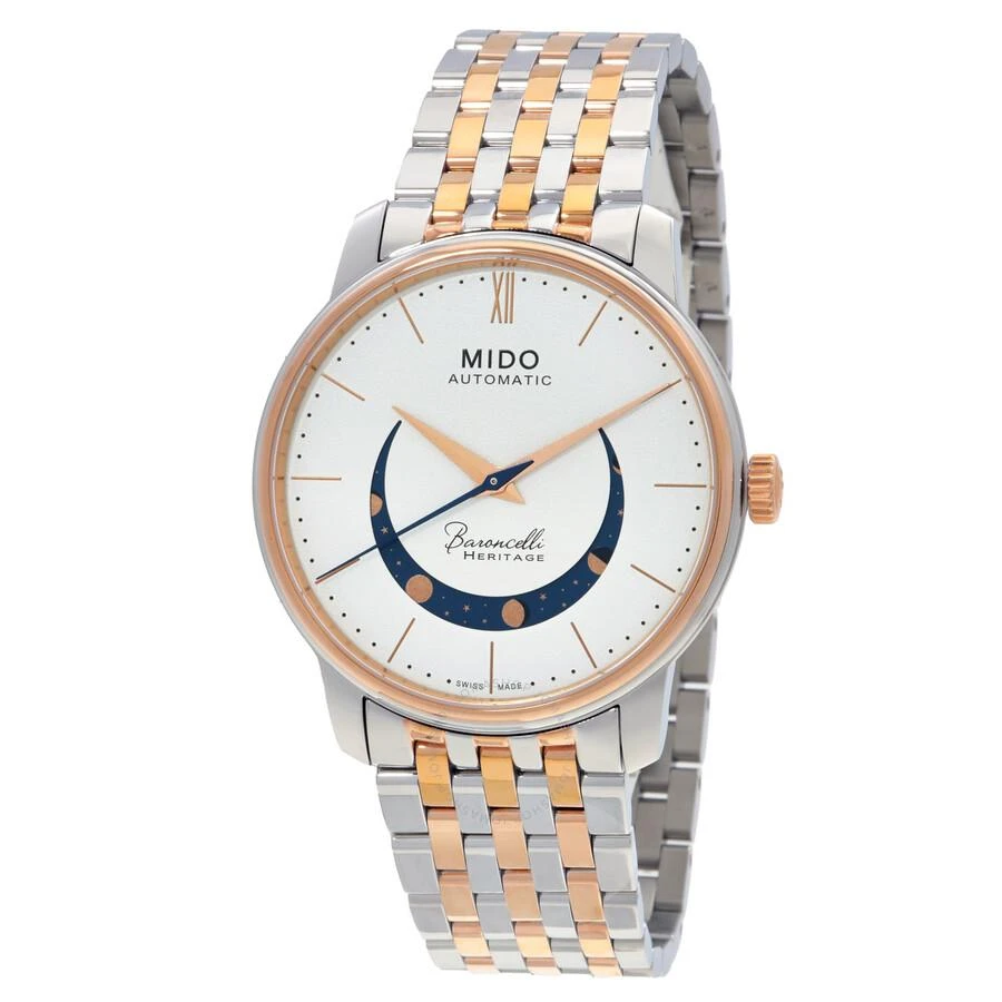 MIDO Baroncelli Smiling Moon Automatic White Dial Men's Watch M0274072201001 1