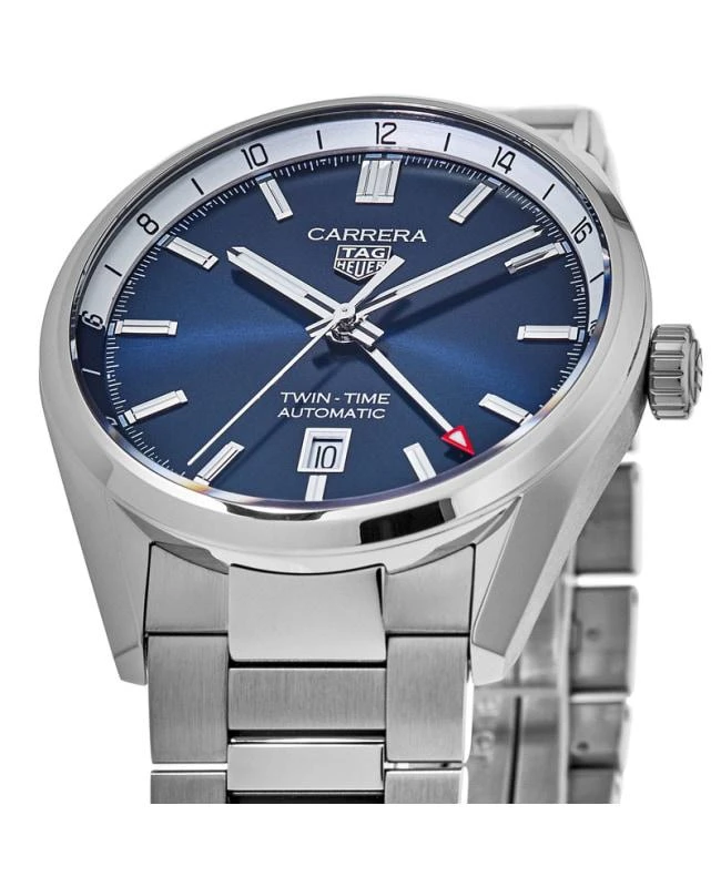 TAG Heuer Tag Heuer Carrera Calibre 7 Twin Time Automatic Blue Dial Steel Men's Watch WBN201A.BA0640 3