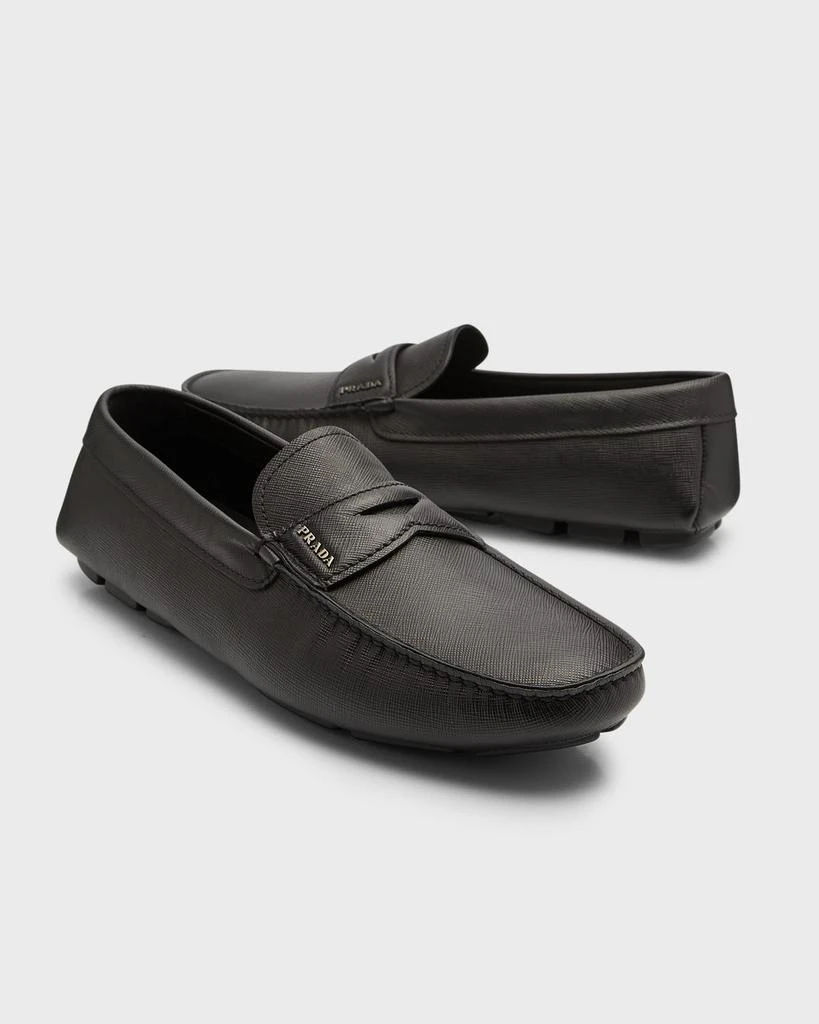 Prada Men's Saffiano Leather Penny Drivers 9