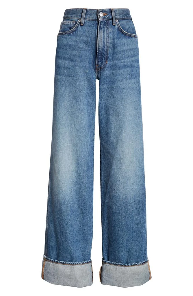 VERONICA BEARD Taylor High Waist Wide Leg Cuffed Jeans 6