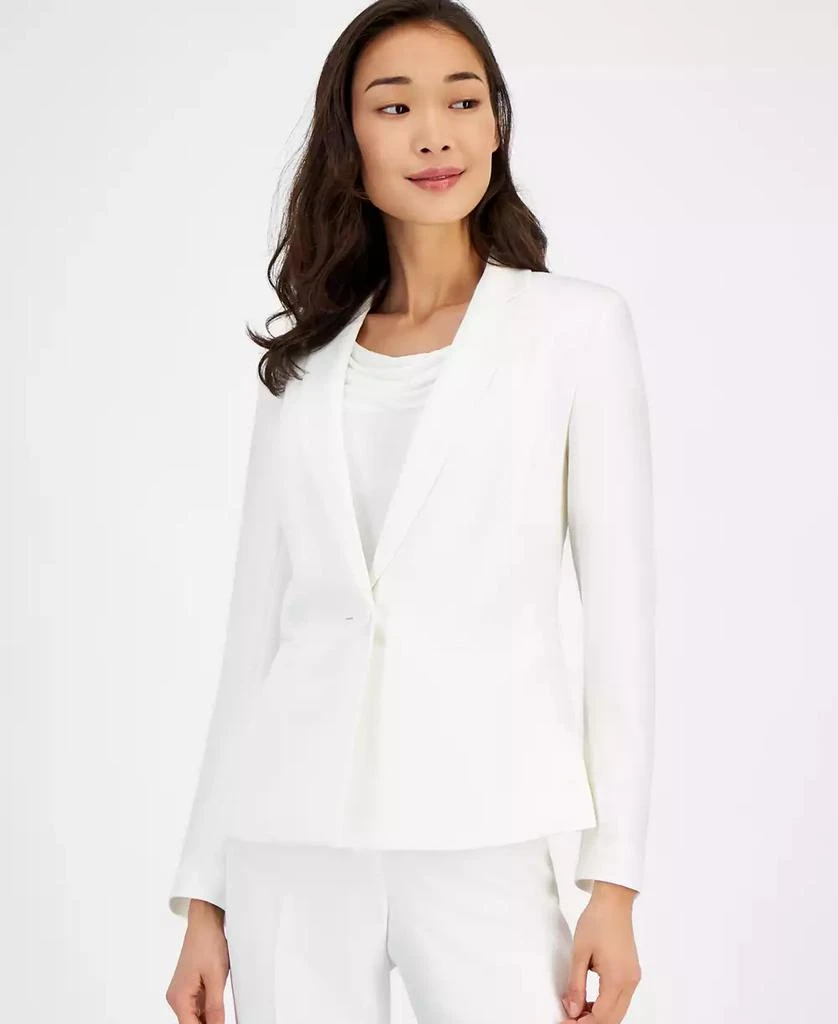 Kasper Crepe One-Button Blazer, Regular & Petite 1