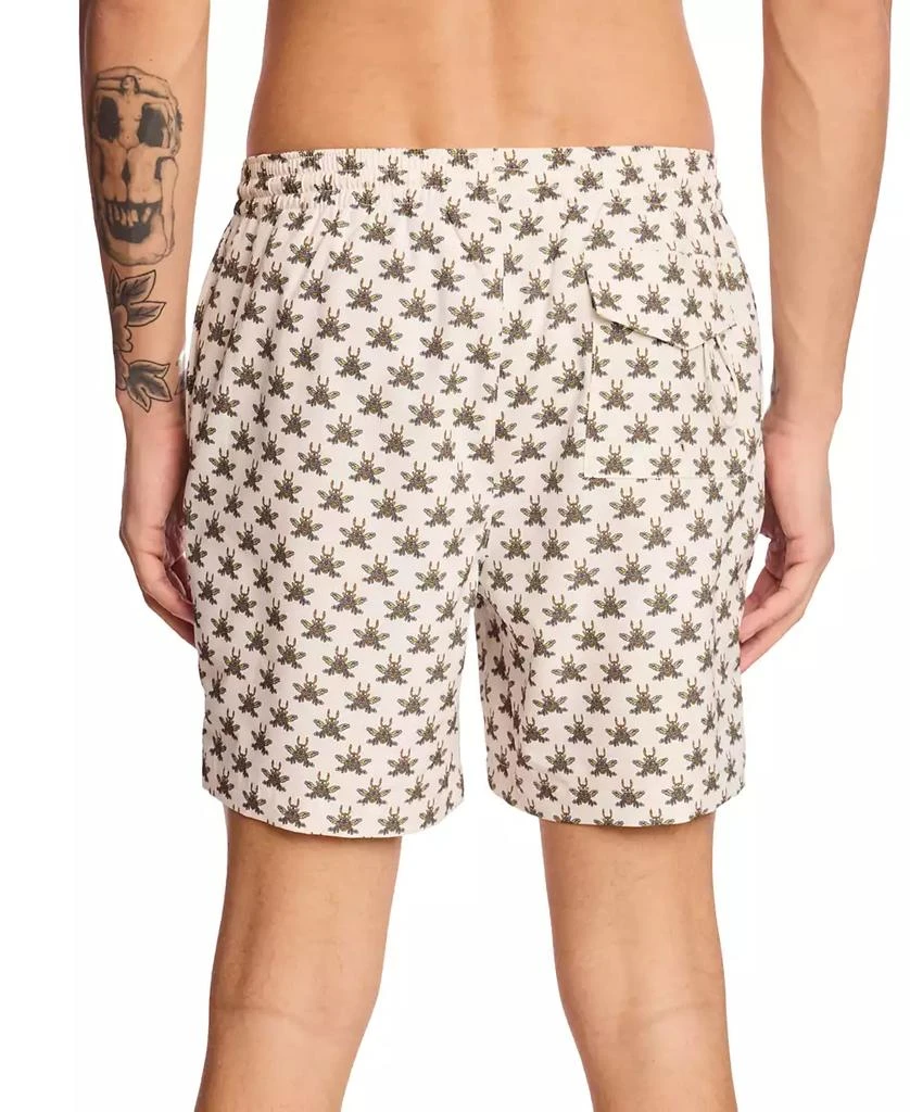 Paisley & Gray Men's Gilligan Printed Drawstring 6" Swim Trunks 5