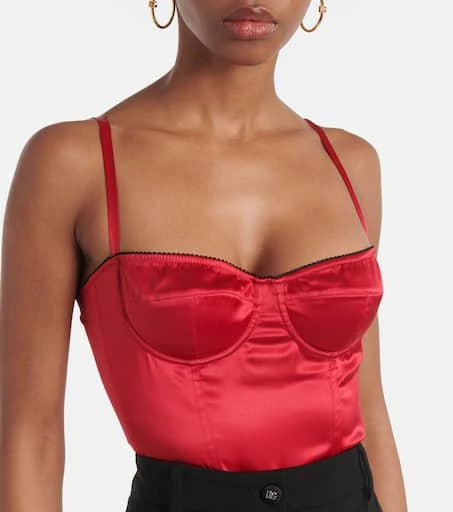 Dolce
Gabbana Silk-blend satin bodysuit 5