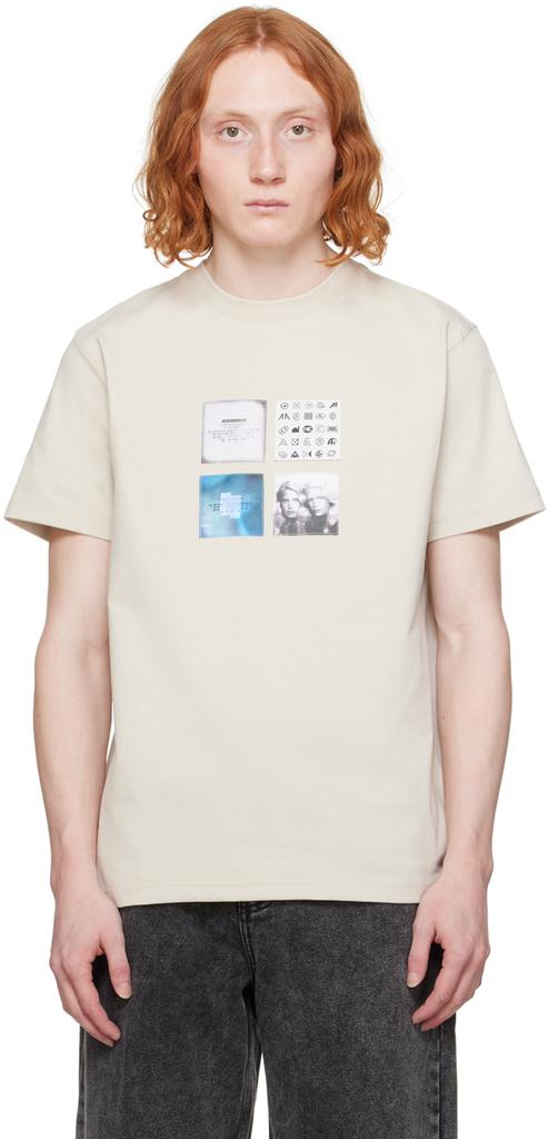 ADER error Beige Patch T-Shirt