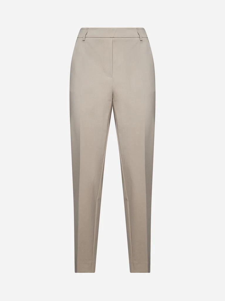 BLANCA VITA Beige Pelago slim tailored trousers 1