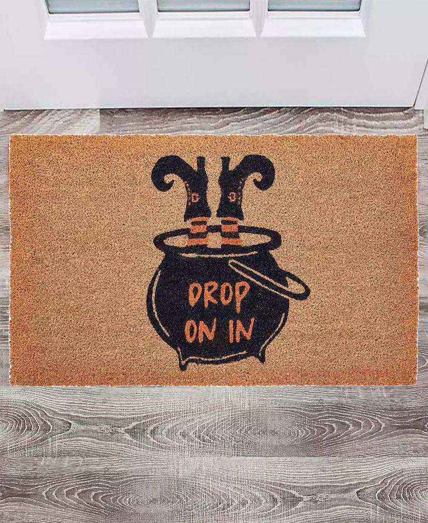VCNY Home Drop on In Halloween Coir Outdoor Doormat, 18" x 30"