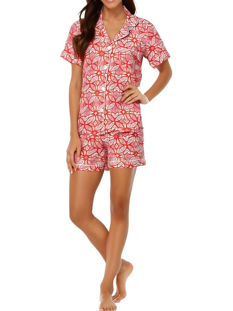 BedHead Womens Printed Cotton Short Set
